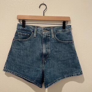 Levi's 80s High Waisted Mom Shorts Size 27 Medium Wash Womens 100% Cotton Shorts